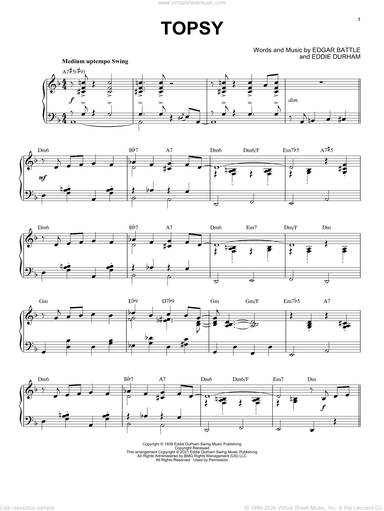 Topsy [Jazz version] (arr. Brent Edstrom)