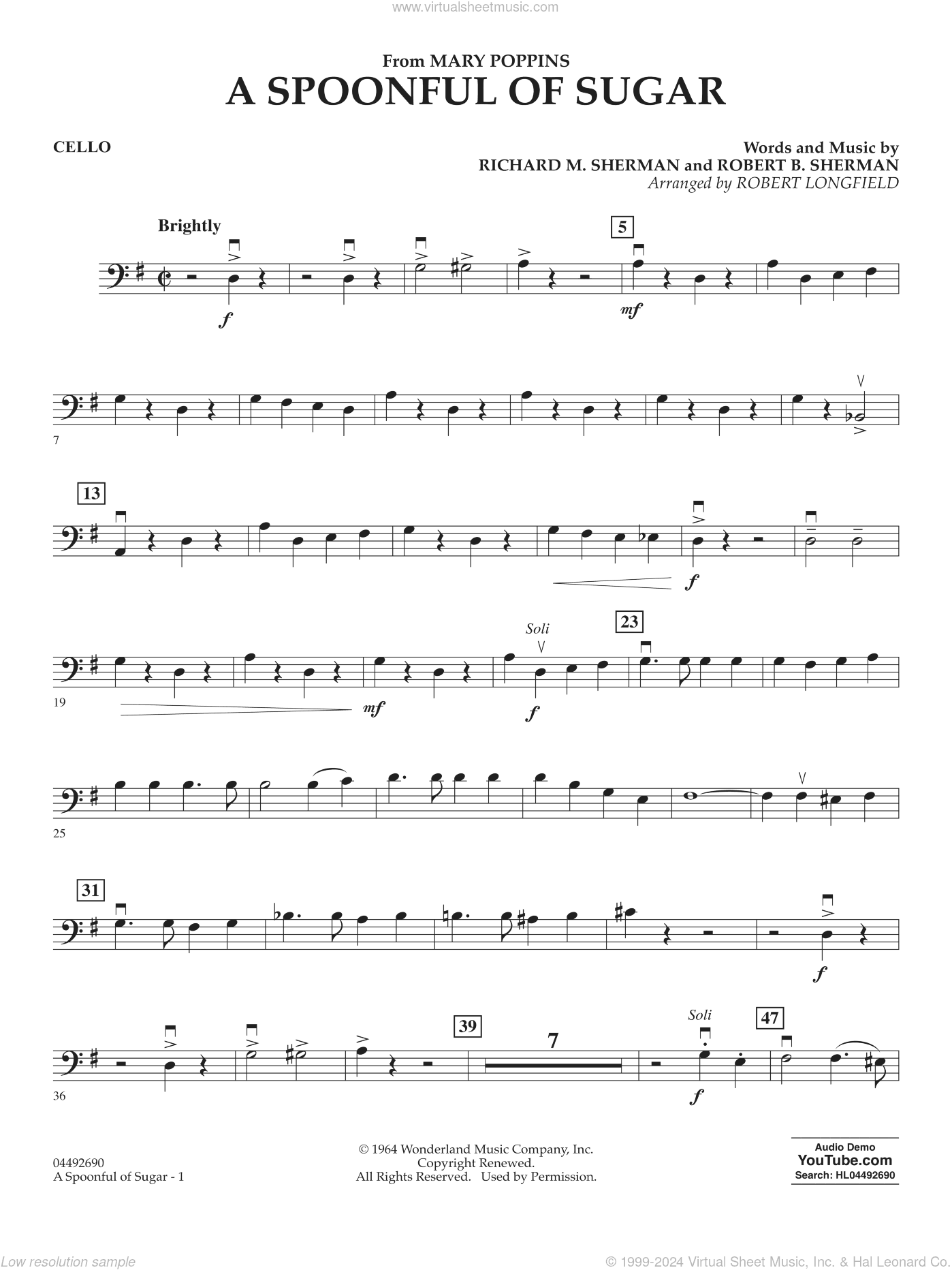 A Spoonful of Sugar (arr. Robert Longfield)