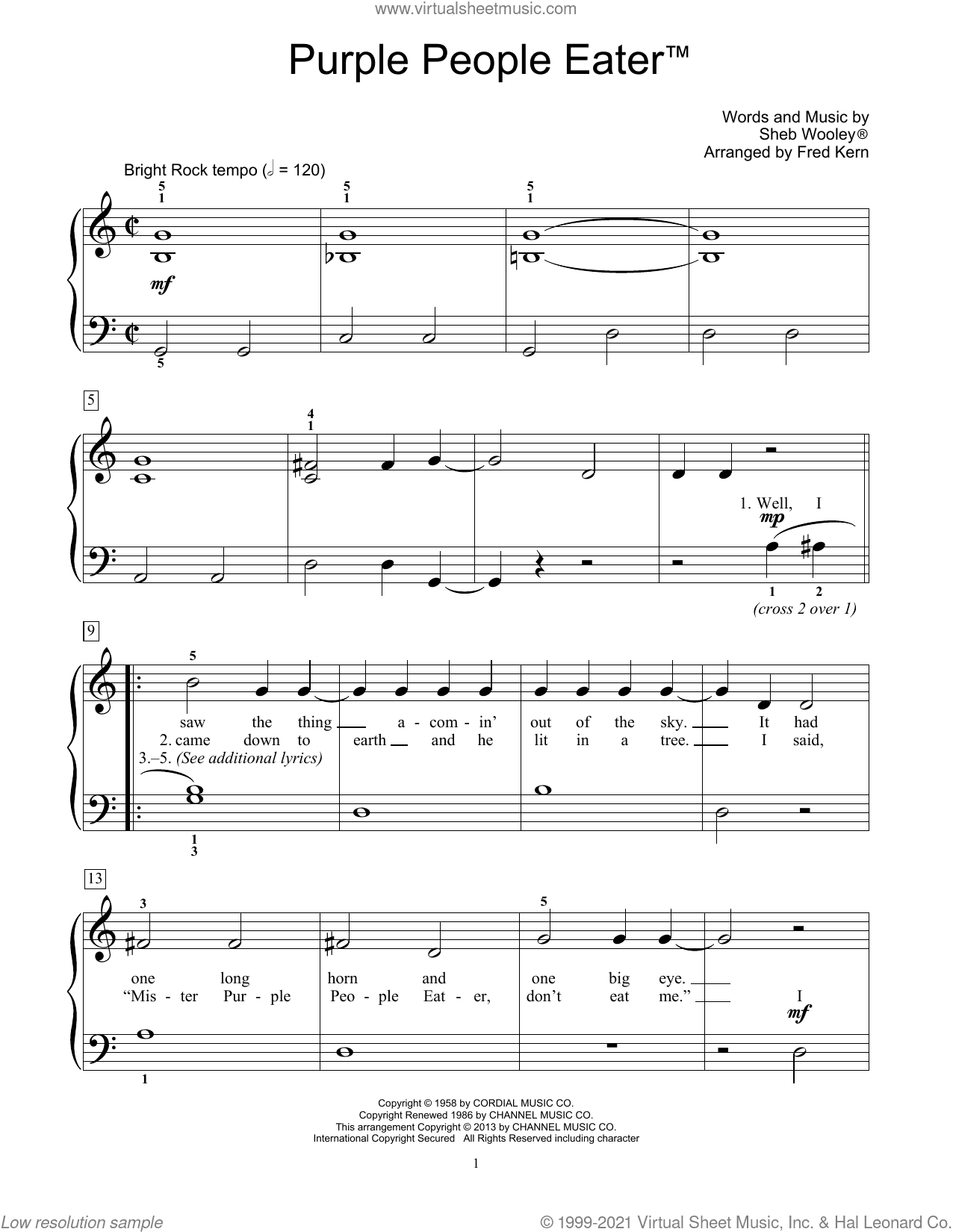 Purple People Eater (arr. Fred Kern)