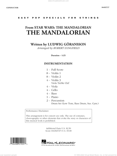 The Mandalorian (from Star Wars: The Mandalorian) (arr. Longfield)