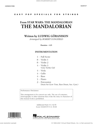 The Mandalorian (from Star Wars: The Mandalorian) (arr. Robert Longfield)