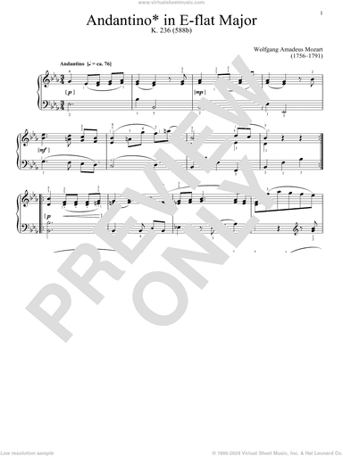 Andantino In E Flat