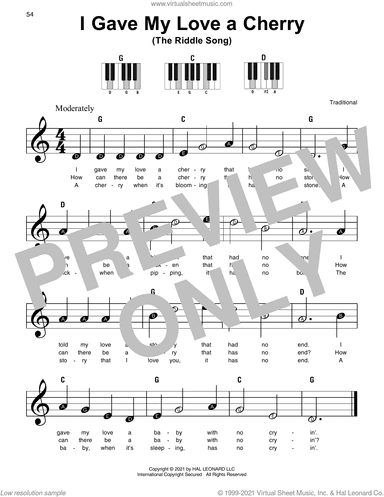 I Gave My Love A Cherry (The Riddle Song)