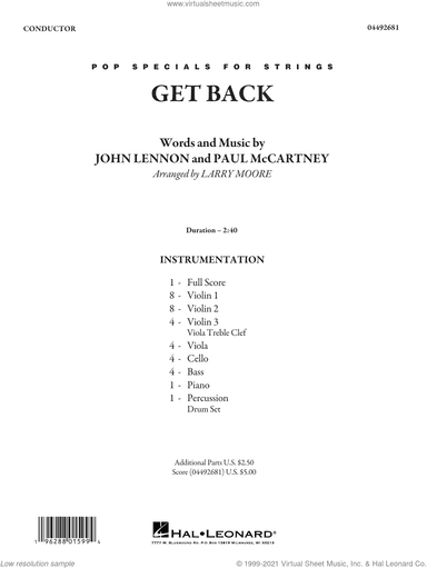 Get Back (arr. Larry Moore) (COMPLETE)