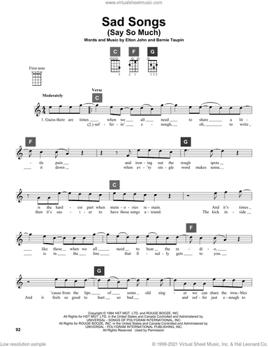 Sad Songs (Say So Much)