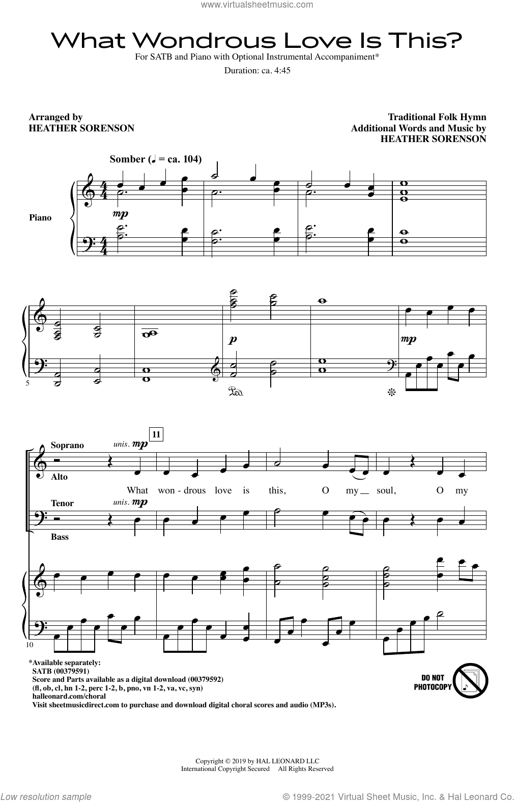 What Wondrous Love Is This? (arr. Heather Sorenson)