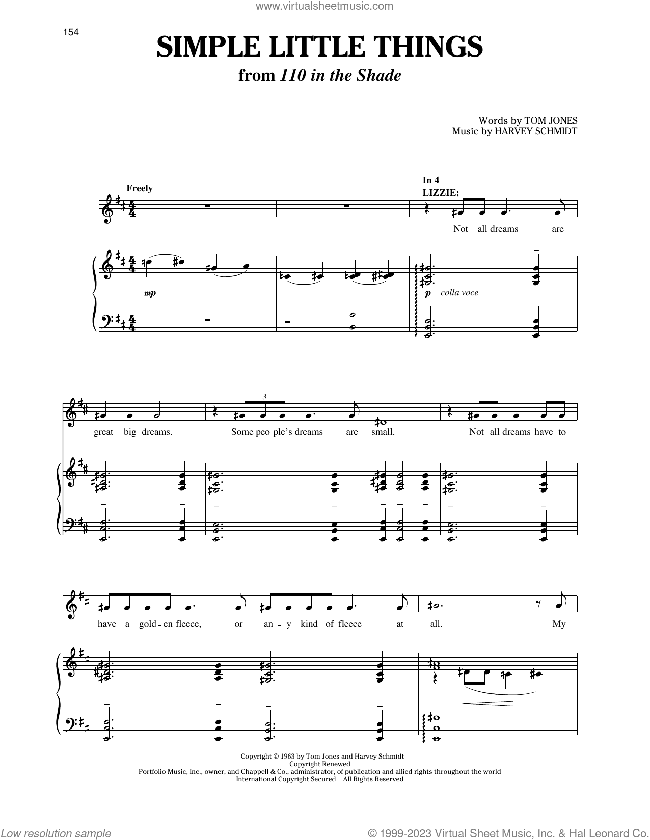 Simple Little Things (from 110 in the Shade)