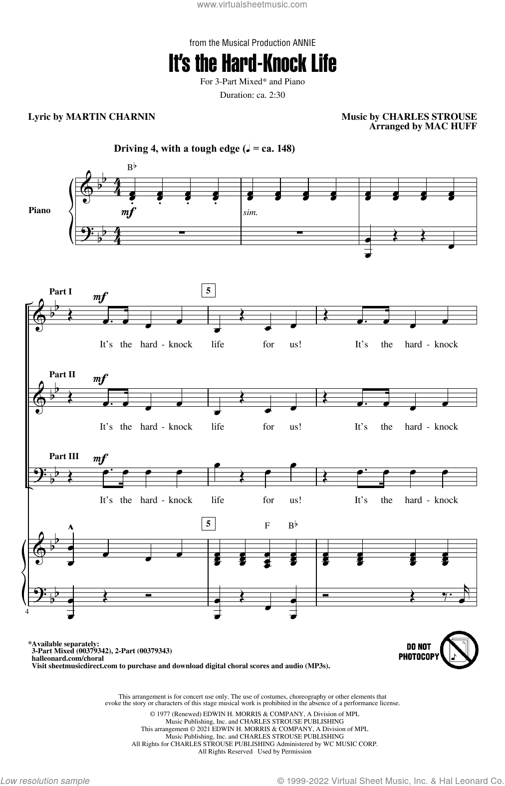 It's The Hard-Knock Life (from Annie) (arr. Mac Huff)