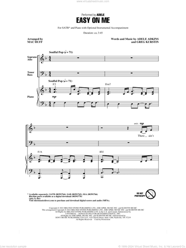 Easy On Me (arr. Mac Huff)
