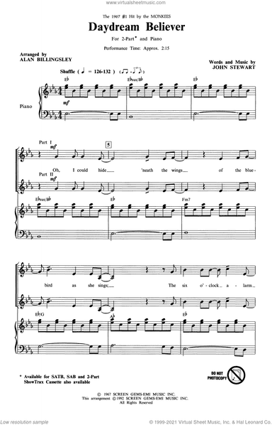 Daydream Believer (arr. Alan Billingsley)