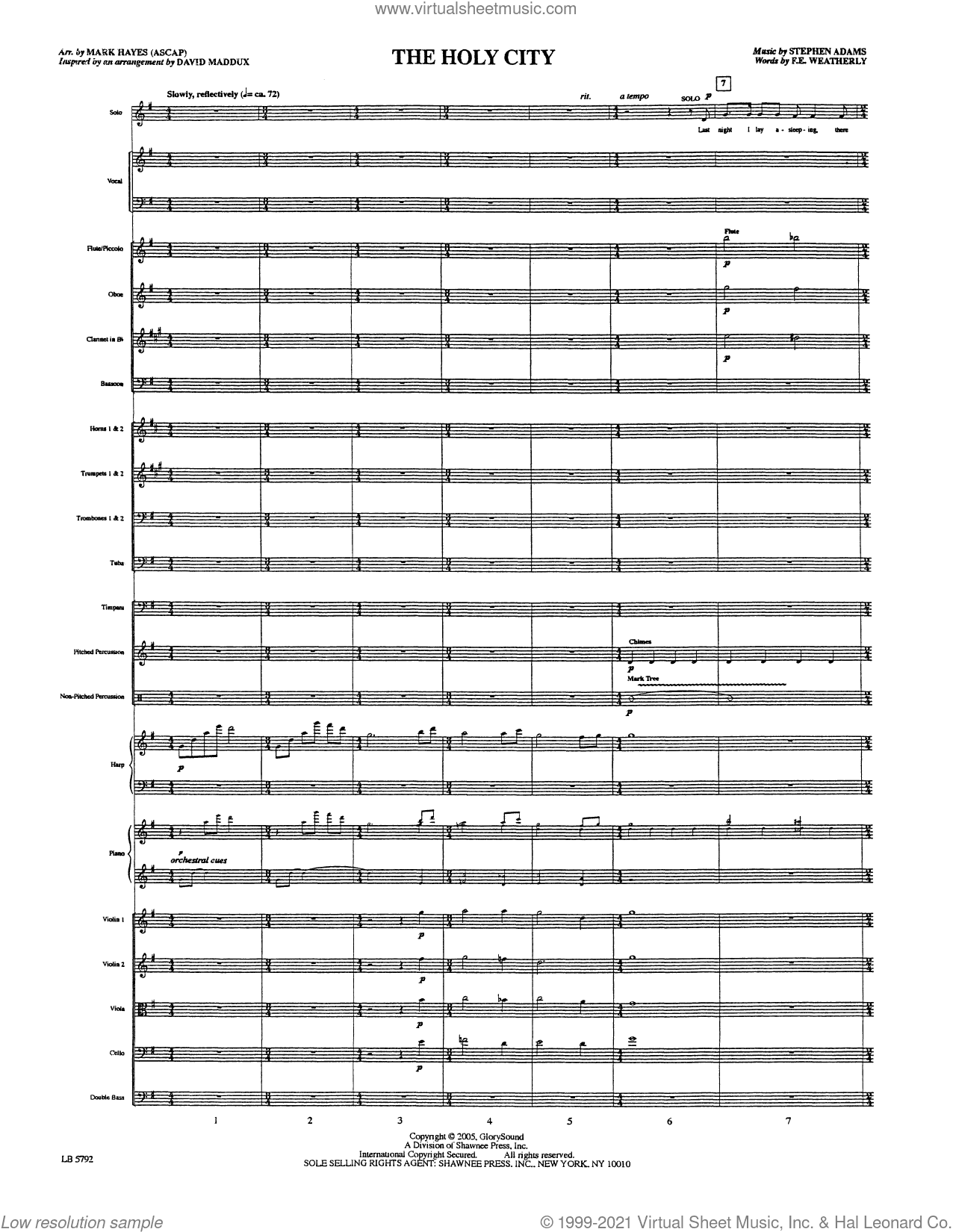 The Holy City (arr. Mark Hayes) (COMPLETE)