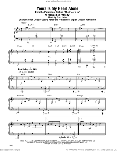 Yours Is My Heart Alone (from The Fleet's In)