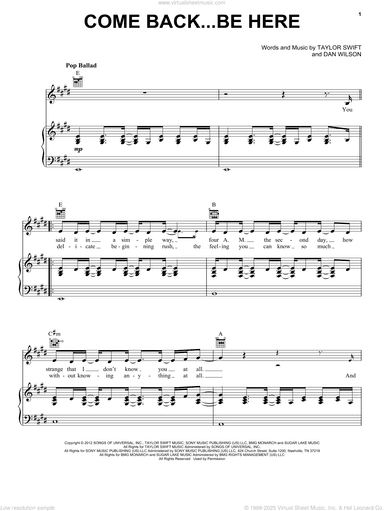 Come Back...Be Here (Taylor's Version)