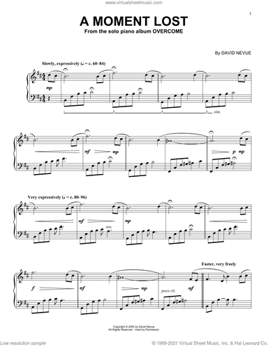 A Moment Lost, (intermediate)