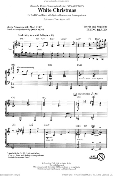 White Christmas (from Holiday Inn) (arr. Mac Huff)