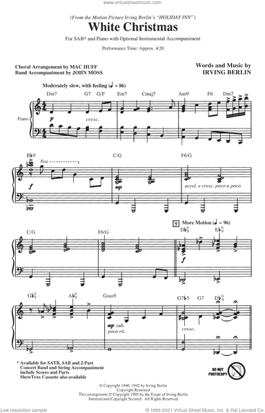 White Christmas (from Holiday Inn) (arr. Mac Huff)