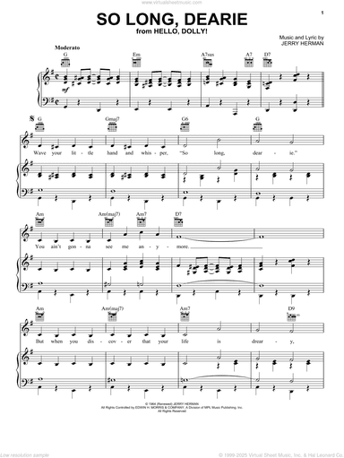 So Long, Dearie (from Hello, Dolly!)