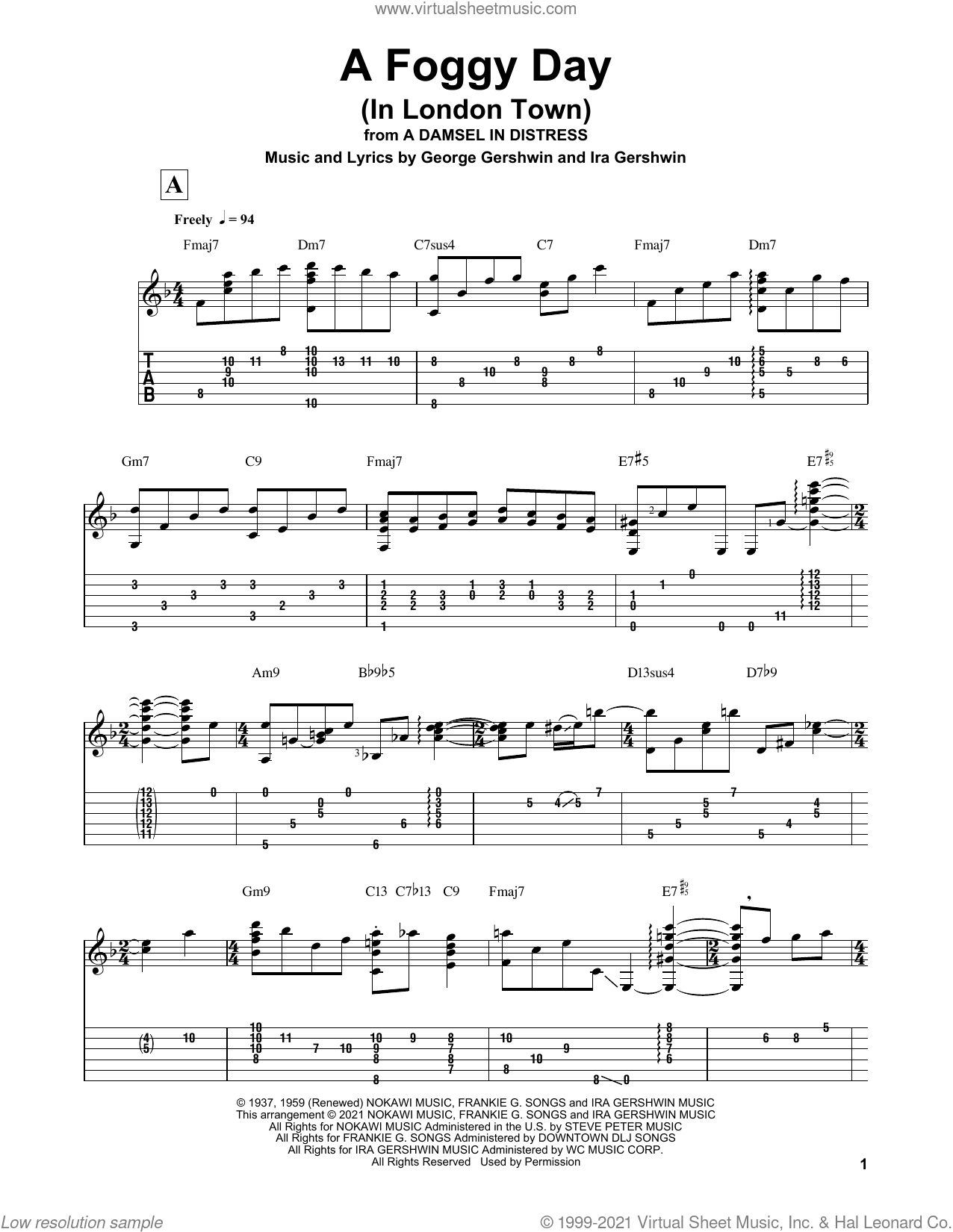 A Foggy Day (In London Town) (arr. Matt Otten)