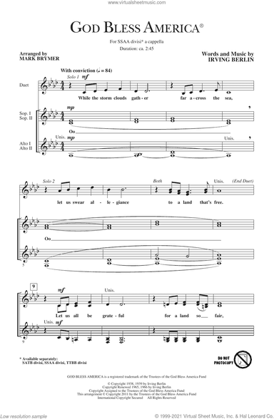 God Bless America (arr. Mark Brymer)