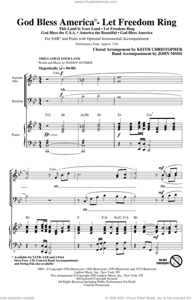 God Bless America (Let Freedom Ring) (Medley)