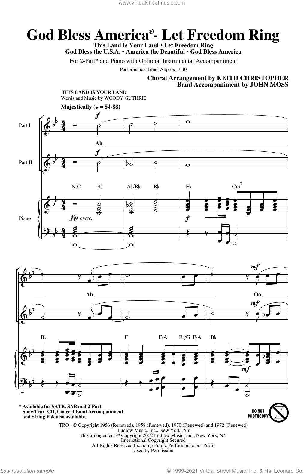 God Bless America (Let Freedom Ring) (Medley)
