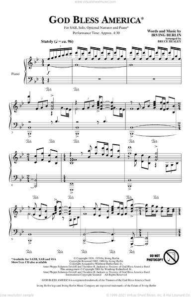 God Bless America (arr. Bruce Healey)
