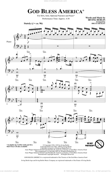 God Bless America (arr. Bruce Healey)