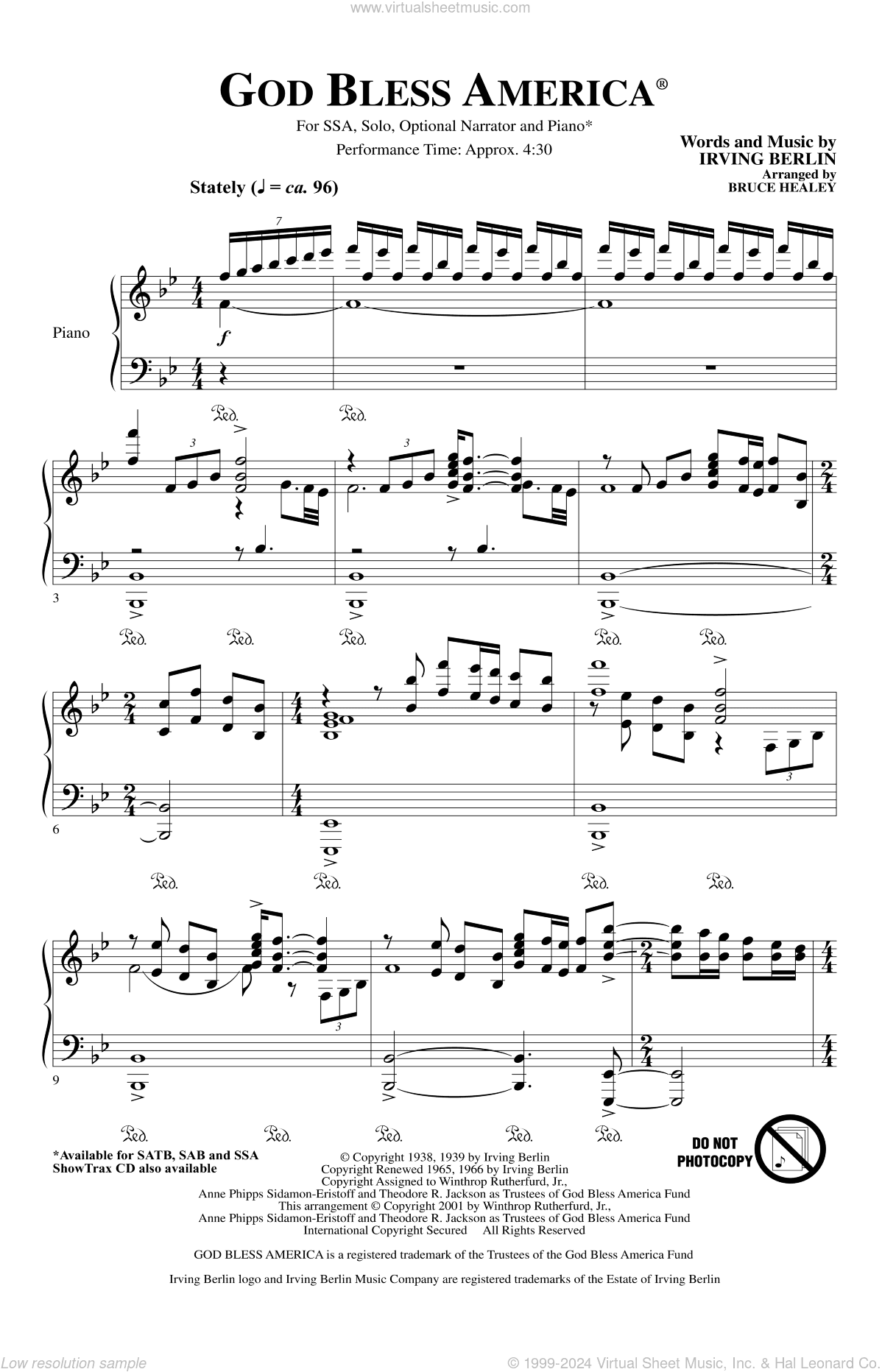 God Bless America (arr. Bruce Healey)