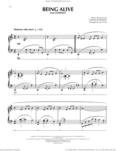 Being Alive (from Company) (arr. Lee Evans)
