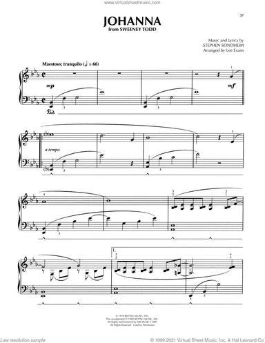 Johanna (from Sweeney Todd) (arr. Lee Evans)