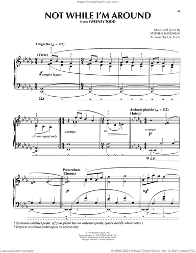 Not While I'm Around (from Sweeney Todd) (arr. Lee Evans)