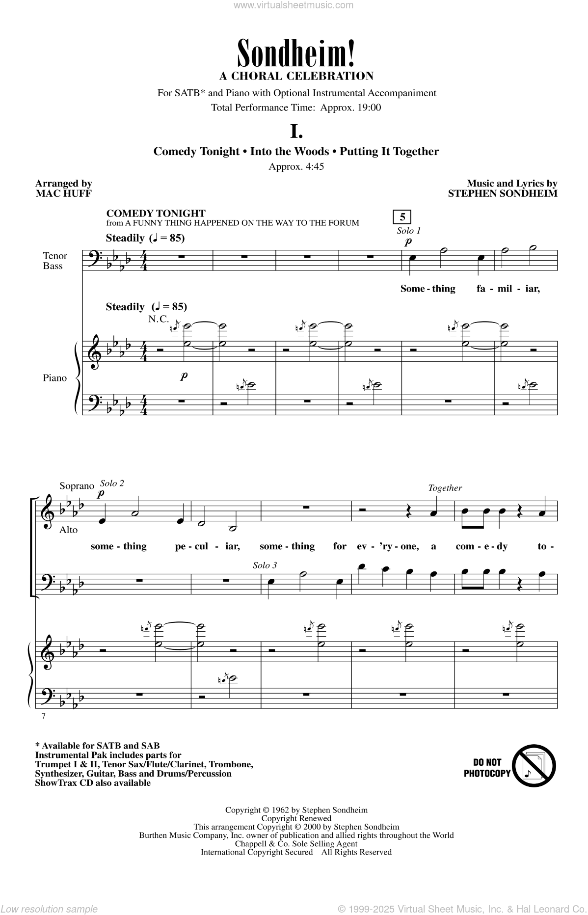 Sondheim! A Choral Celebration (Medley) (arr. Mac Huff)