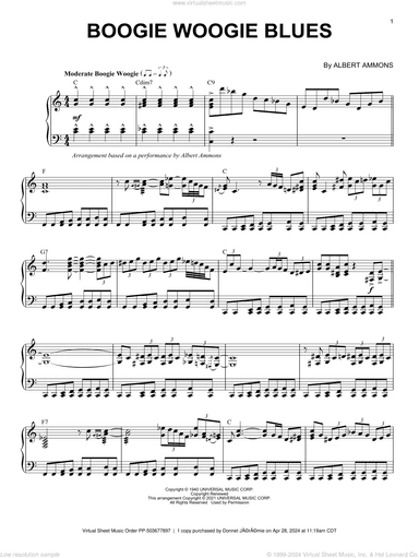 Boogie Woogie Blues (arr. Brent Edstrom)