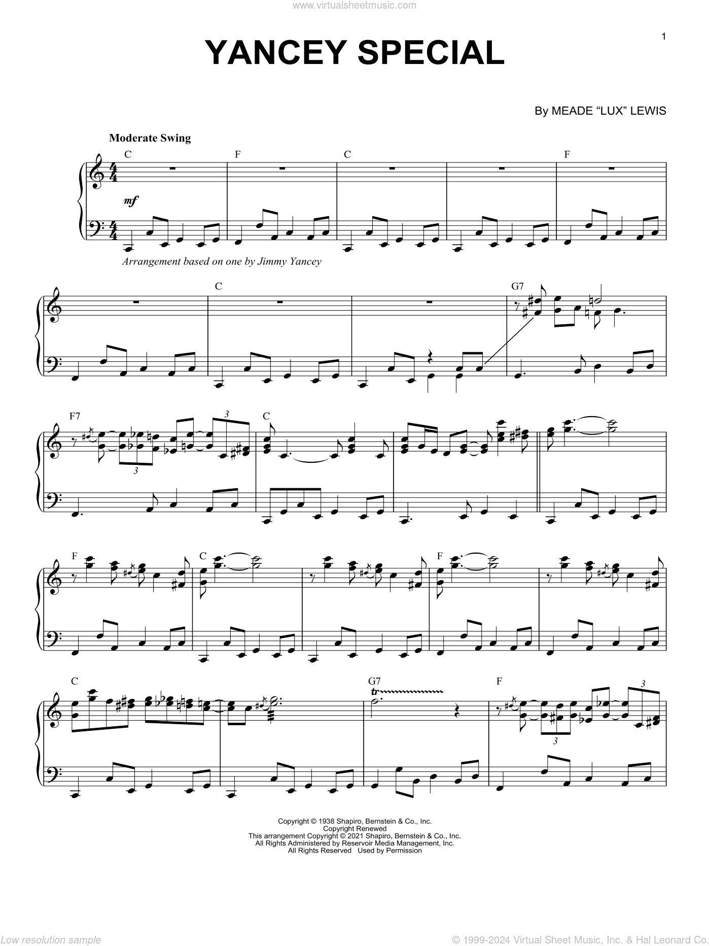 Yancey Special (arr. Brent Edstrom)
