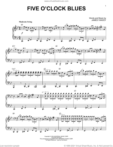 Five O'Clock Blues (arr. Brent Edstrom)