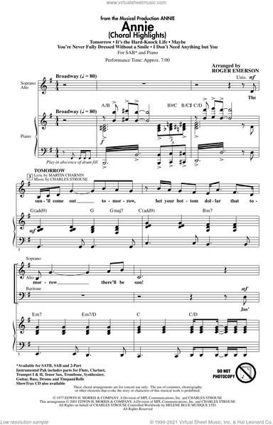 Annie (Choral Highlights) (arr. Roger Emerson)