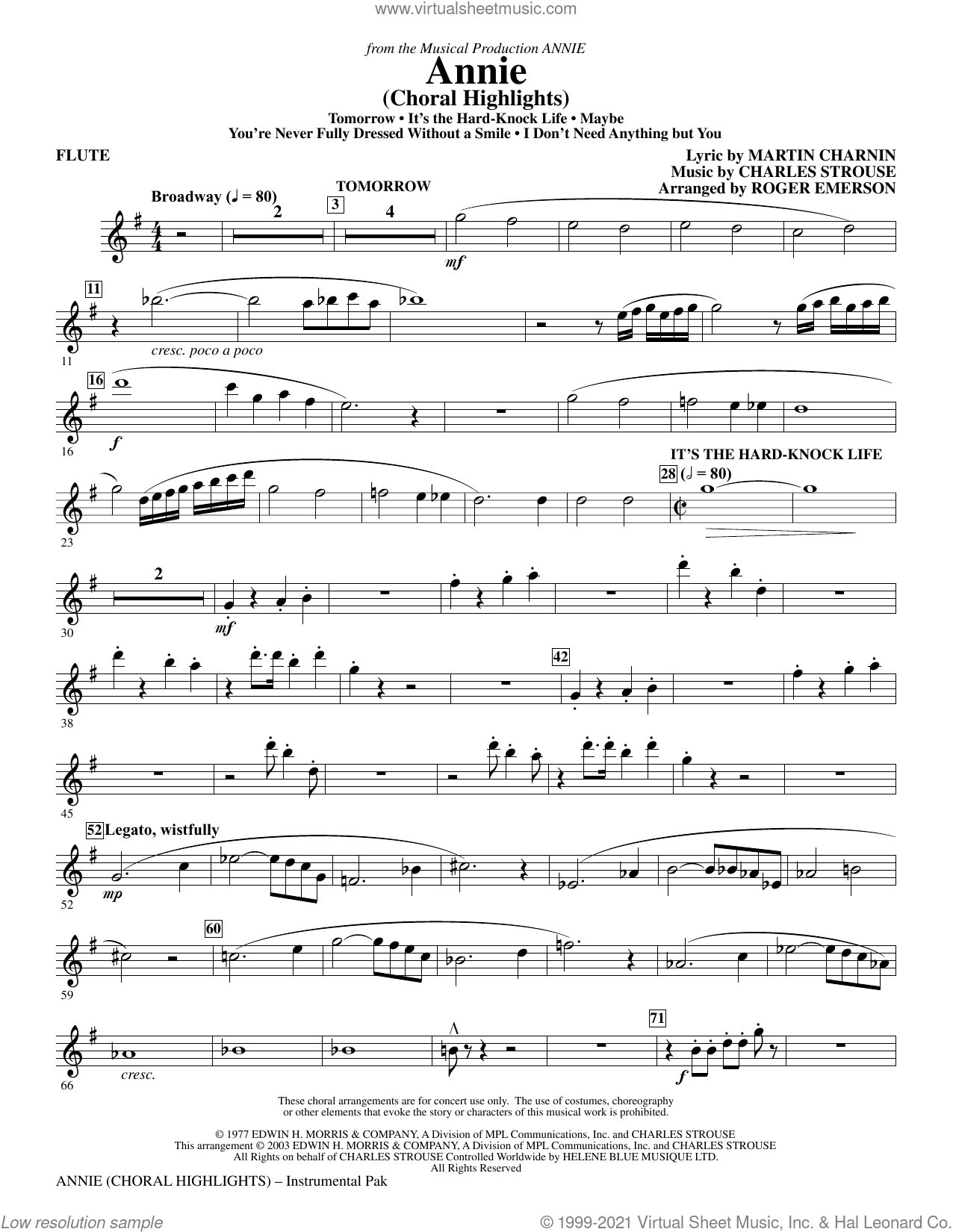 Annie (Choral Highlights) (arr. Roger Emerson)