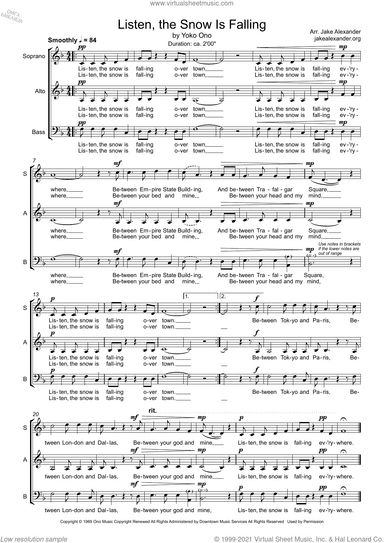 Listen, The Snow Is Falling (arr. Jake Alexander)