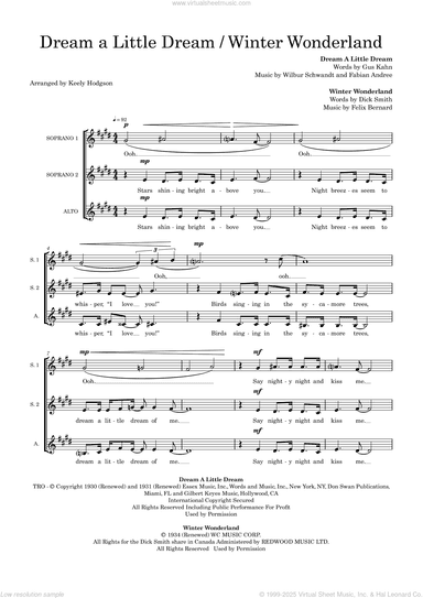Dream a Little Dream / Winter Wonderland (arr. Keely Hodgson)