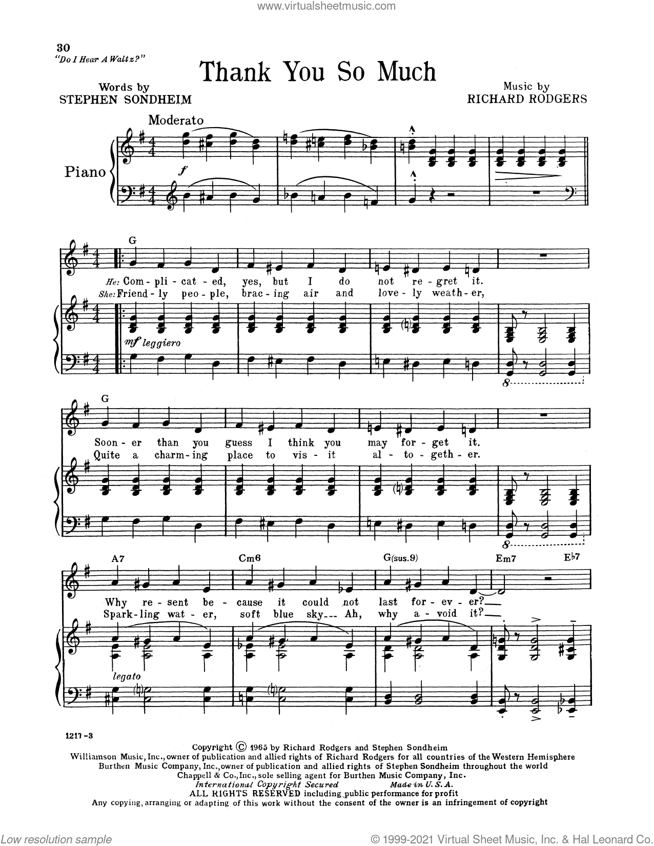 Thank You So Much (from Do I Hear A Waltz?)