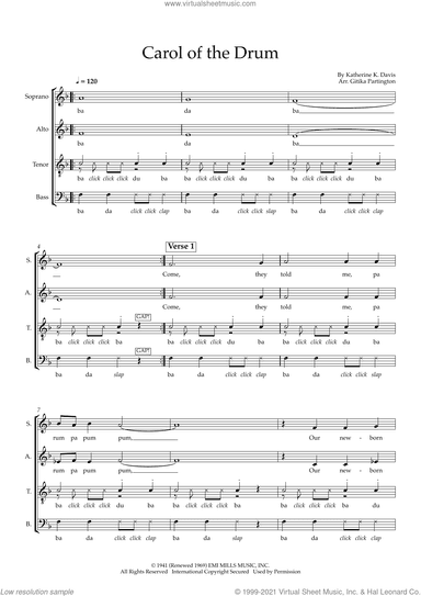 Carol Of The Drum (arr. Gitika Partington)