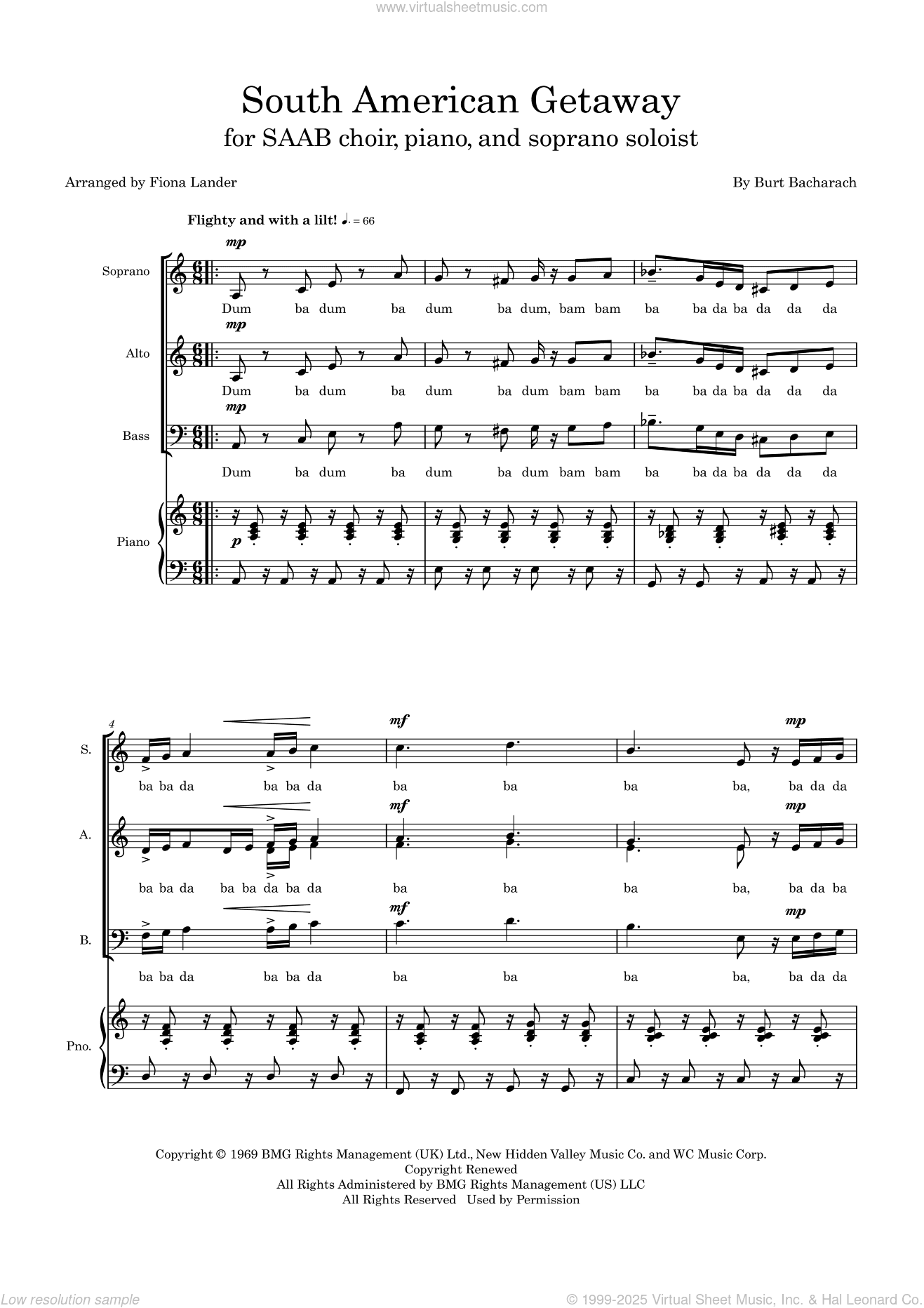 South American Getaway (arr. Fiona Lander)