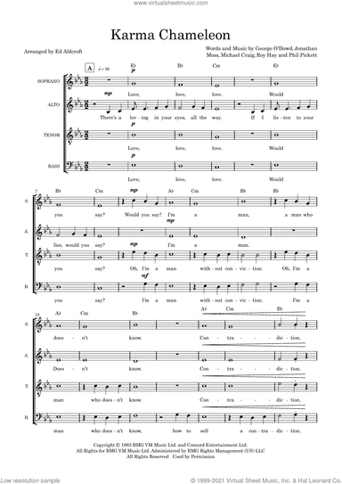 Karma Chameleon (arr. Ed Aldcroft)