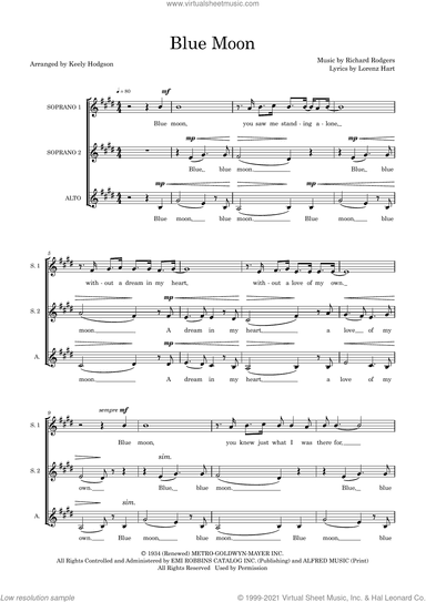 Blue Moon (arr. Keely Hodgson)