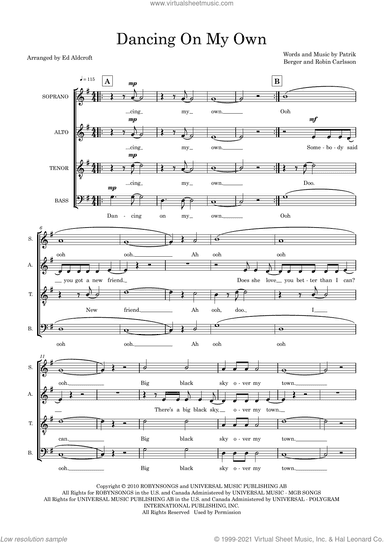 Dancing On My Own (arr. Ed Aldcroft)