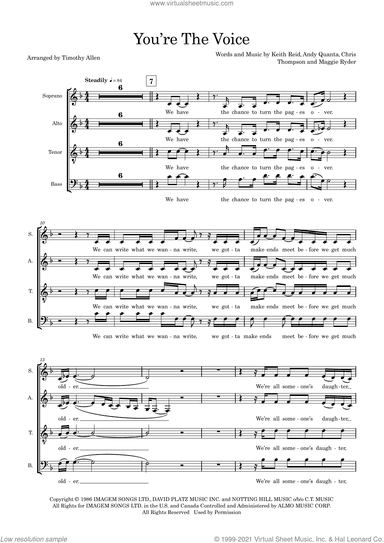 You're The Voice (arr. Tim Allen) (COMPLETE)