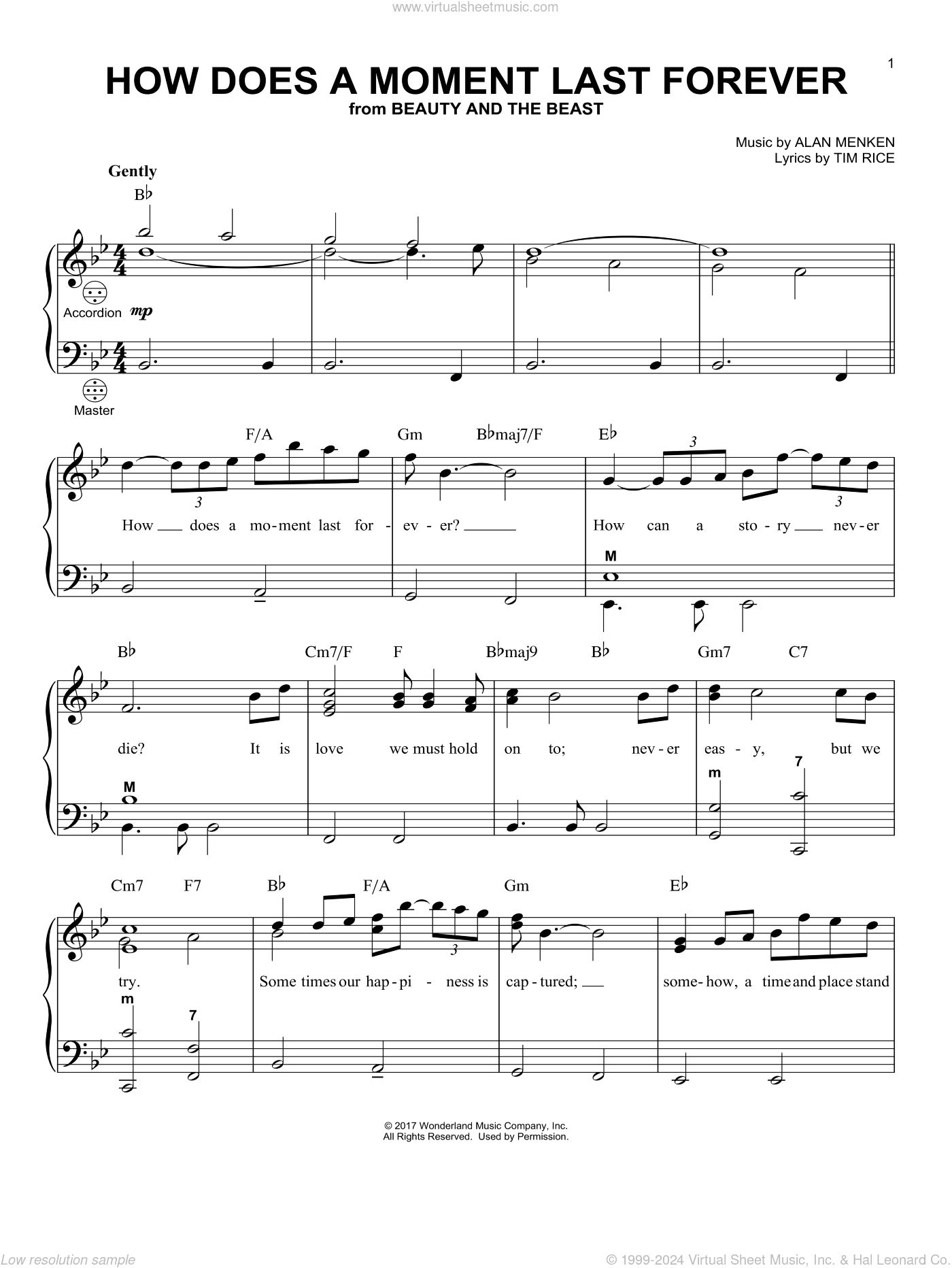 How Does A Moment Last Forever (from Beauty And The Beast)