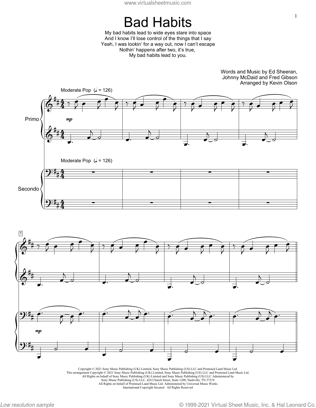 Bad Habits (arr. Kevin Olson)