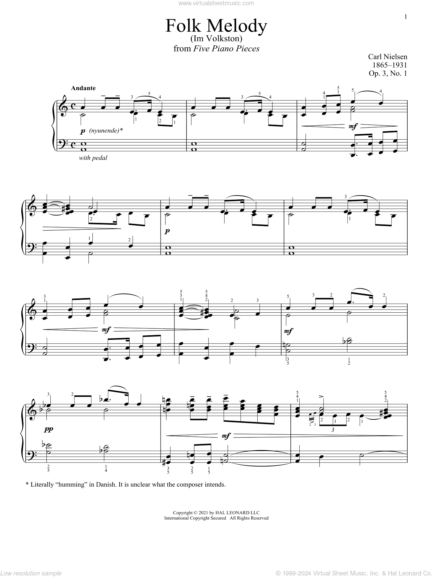 Folk Melody (Im Volkston)