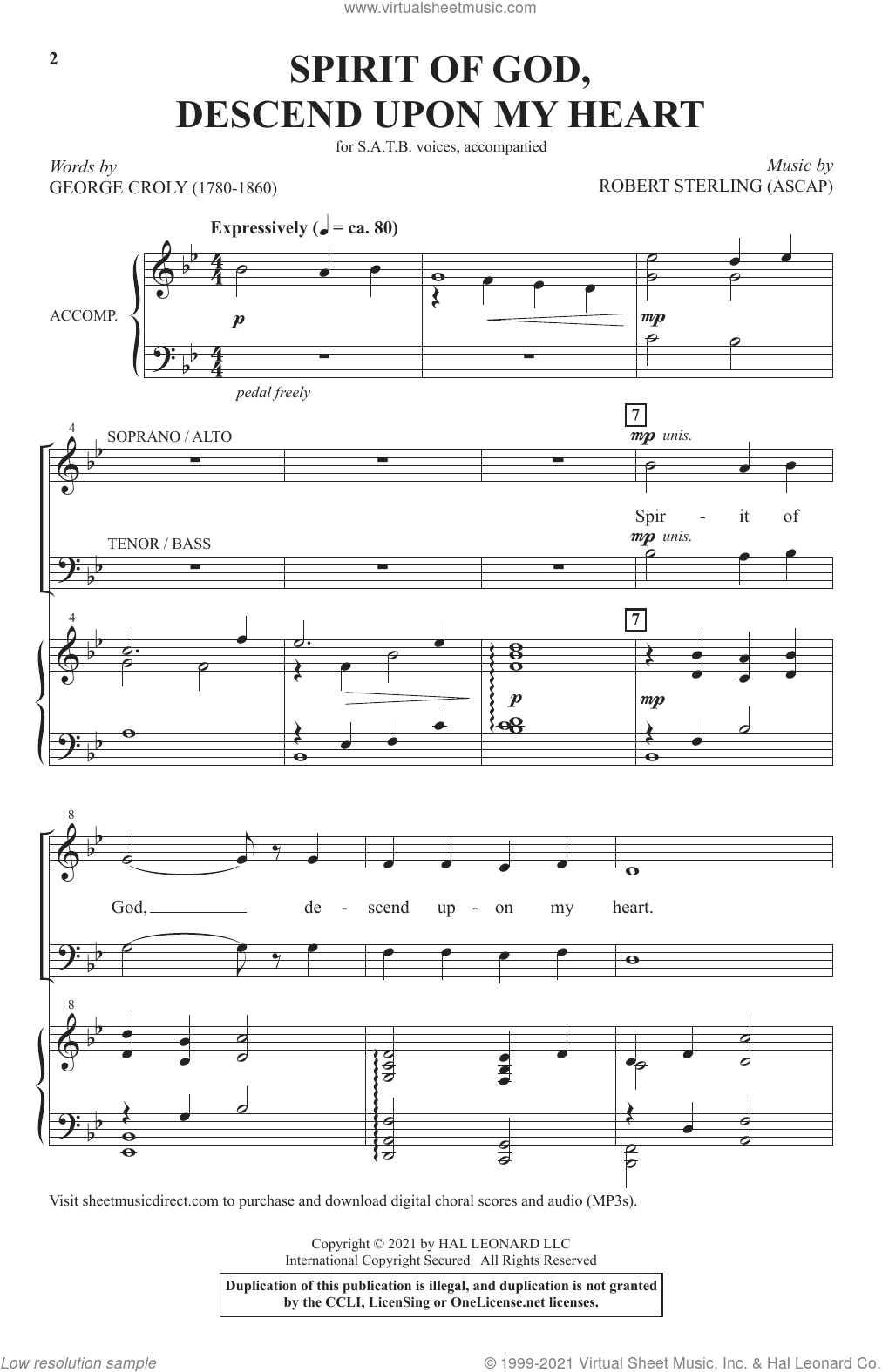 Spirit Of God, Descend Upon My Heart